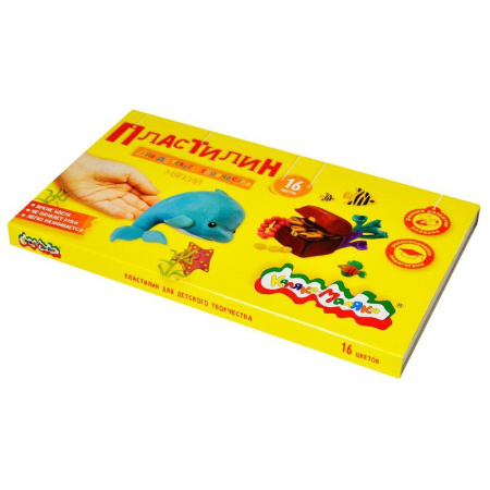 Пластилин классический Каляка-Маляка 16 цветов 240 г со стеком