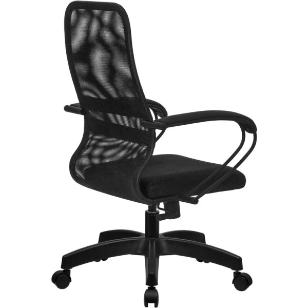 Кресло для руководителя Easy Chair SU-C-8 черное (сетка/ткань, пластик)