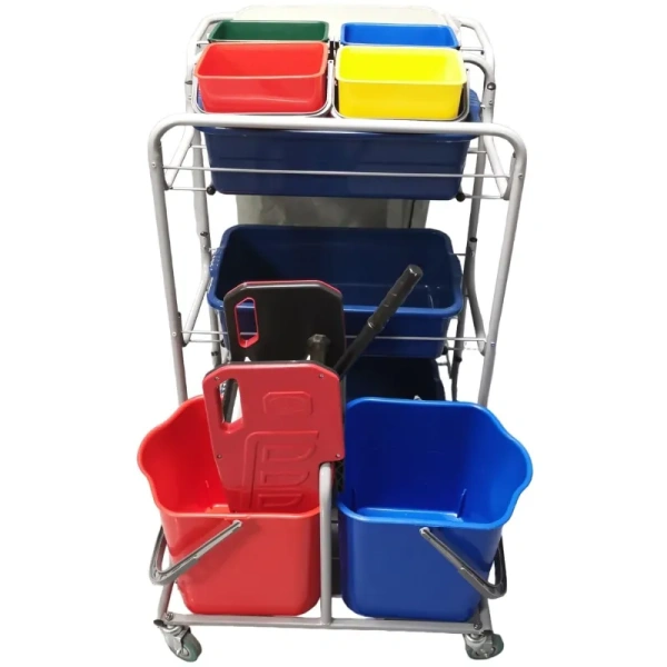 Тележка уборочная Эко-Форс 26EF/1 2-ведерная с отжимом 2x25 л