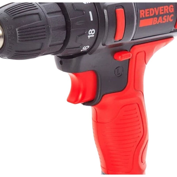 Дрель-шуруповерт аккумуляторная Redverg Basic SD18LE/1-2 АКБ x Li-ion  (18В, 2 Ач)+ЗУ