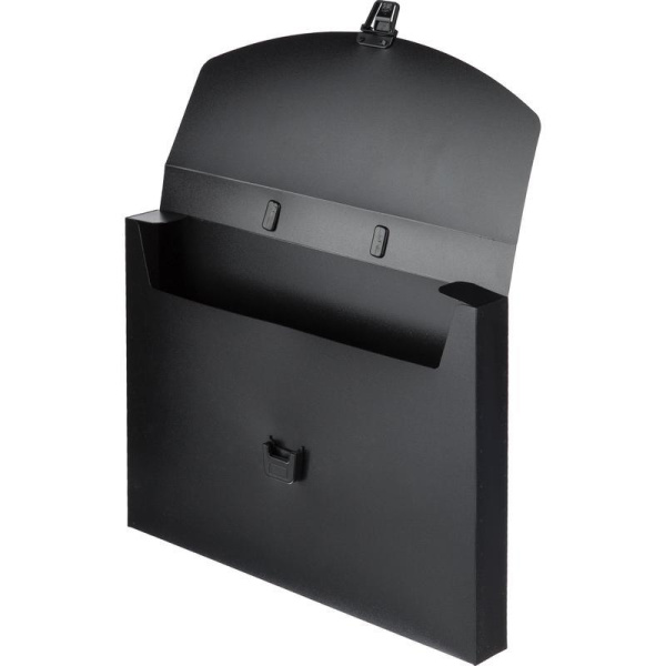 Папка-портфель пластиковая Attache Economy A4 черная (330х250 мм, 1  отделение)