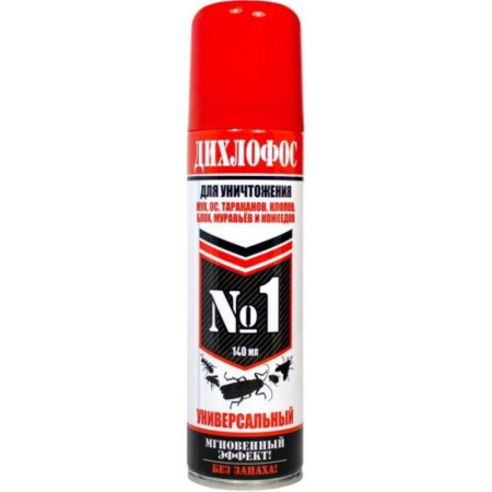 Средство от насекомых Дихлофос №1 аэрозоль 140 мл Средство от насекомых Дихлофос №1 аэрозоль 140 мл