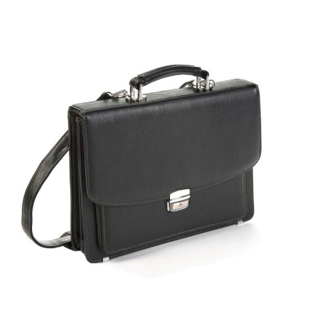 Портфель Алекс Статус из искусственной кожи черного цвета (136/2)