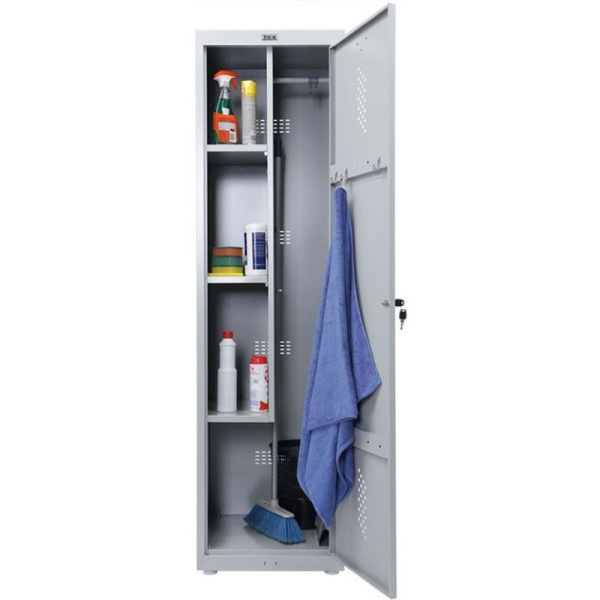 Шкаф хозяйственный металлический ML-11-50U (LS-11-50) (серый,   500х500х1830 мм)
