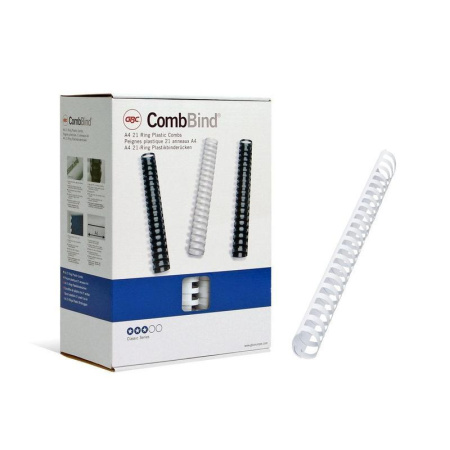 Пружины для переплета пластиковые GBC 45 мм белые (50 штук в упаковке)