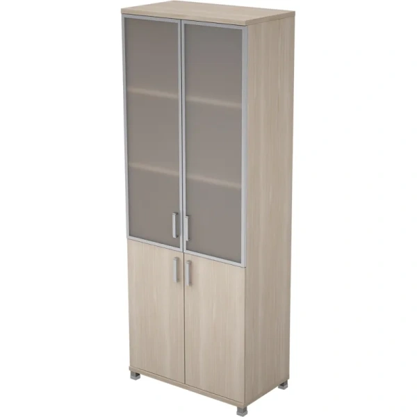 Шкаф для документов Avance 6ШД.005.4 со стеклом шамони светлый  800х450х2116 мм