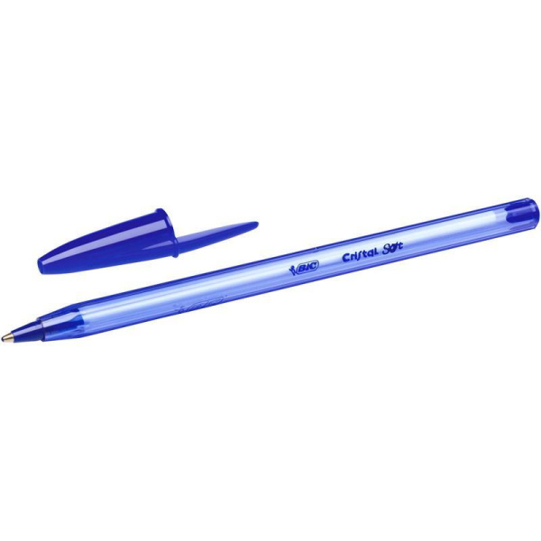 Ручка шариковая одноразовая неавтоматическая Bic Cristal Soft синяя (толщина линии 0.35 мм)
