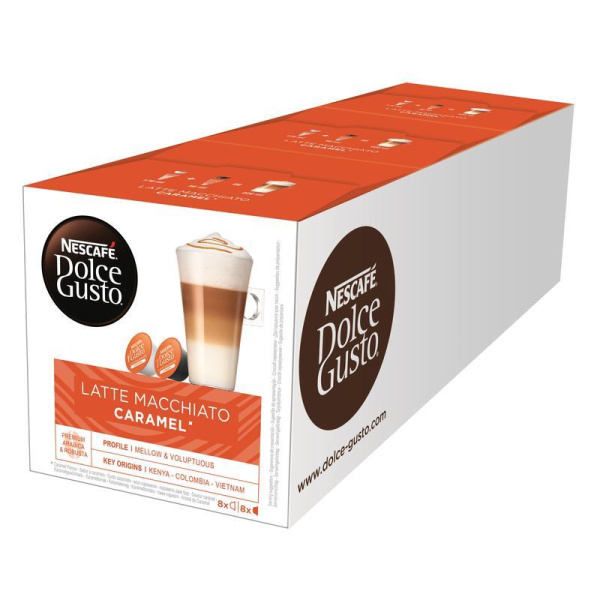Капсулы для кофемашин Nescafe Dolce Gusto Латте Макиато со вкусом карамели (16 штук в упаковке)