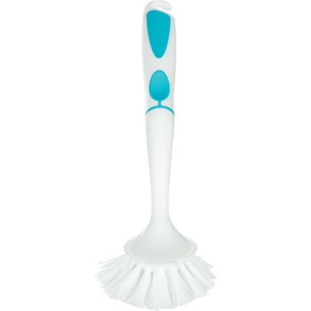 Щетка для мытья посуды Svip Софтэль средней жесткости 260х75х50 мм белая/бирюзовая