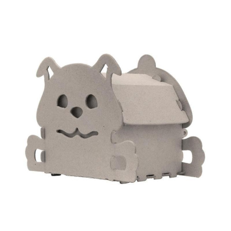 Набор для творчества сборный картонный домик для раскрашивания Собачка