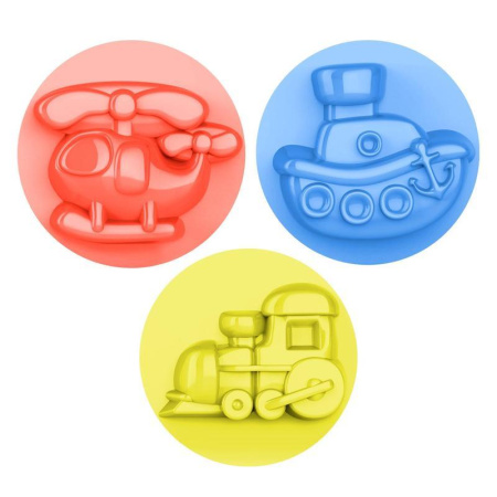 Тесто для лепки Луч Машинки с формочками 12 цветов