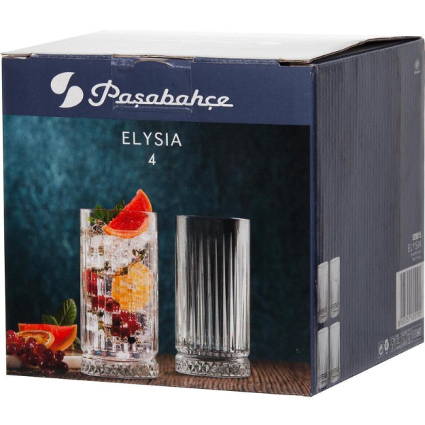 Набор стаканов  Pasabahce Элизия 450мл 4 штуки в упаковке (520015B)