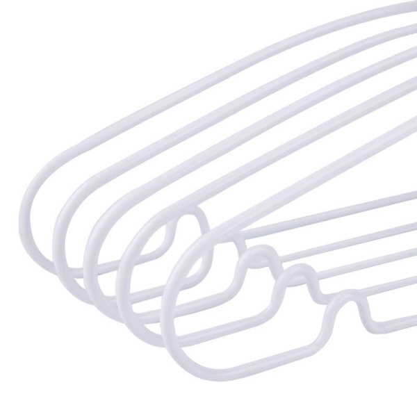 Вешалка-плечики металлическая Attache с перекладиной белая (размер 48- 50, 10 штук в упаковке)