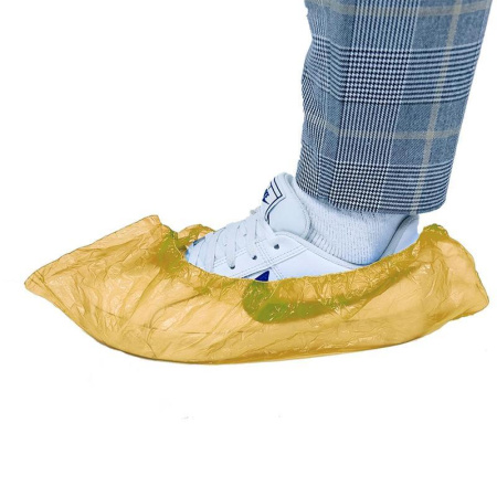 Бахилы одноразовые полиэтиленовые оранжевые Бахилы одноразовые полиэтиленовые оранжевые