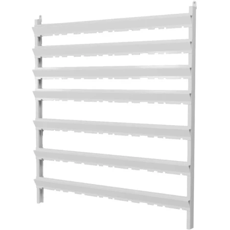 Стеллаж металлический с ящиками (белый/красный/синий, 1130х288х1035 мм)