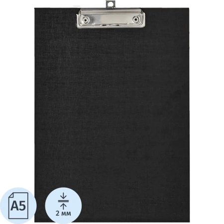 Папка-планшет Attache A5 картонная черная без крышки