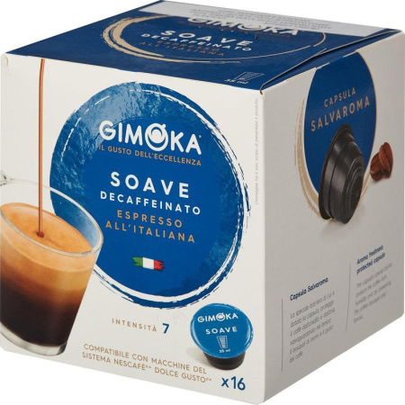 Кофе в капсулах для кофемашин Gimoka Dolce Gusto Espresso Soave (16 штук в упаковке)