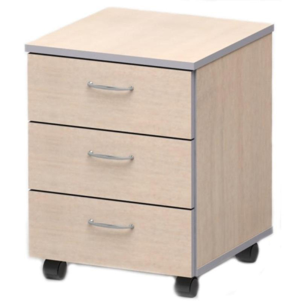 Тумба подкатная СП-Бюджет 2556 (дуб шамони светлый, 398х406х521 мм, 3 ящика)