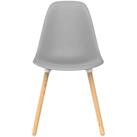 Стул обеденный Brava серый (пластик, массив дерева)