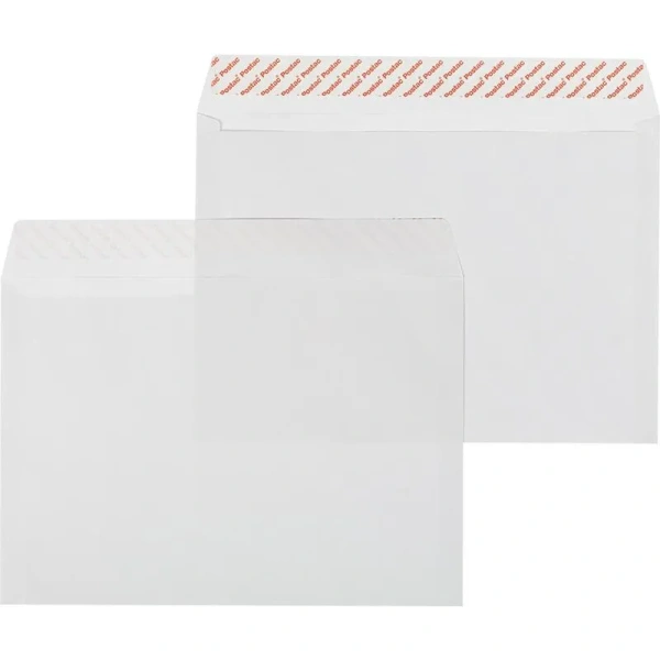 Конверт Комус C4 100 г/кв.м белый стрип (500 штук в упаковке)