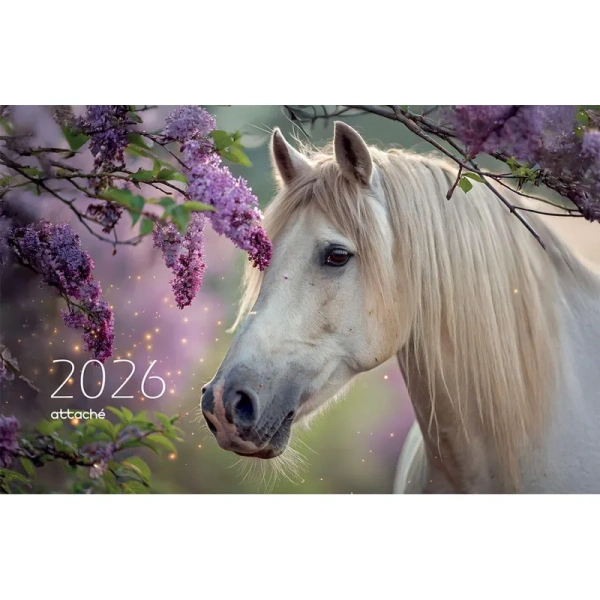 Календарь настенный 3-х блочный 2026 Белая лошадь 30.5x67.5 см