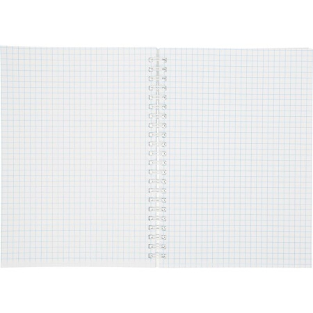 Книга учета 96 листов А5 в клетку на спирали блок офсе Attache (обложка  - мелованный картон)