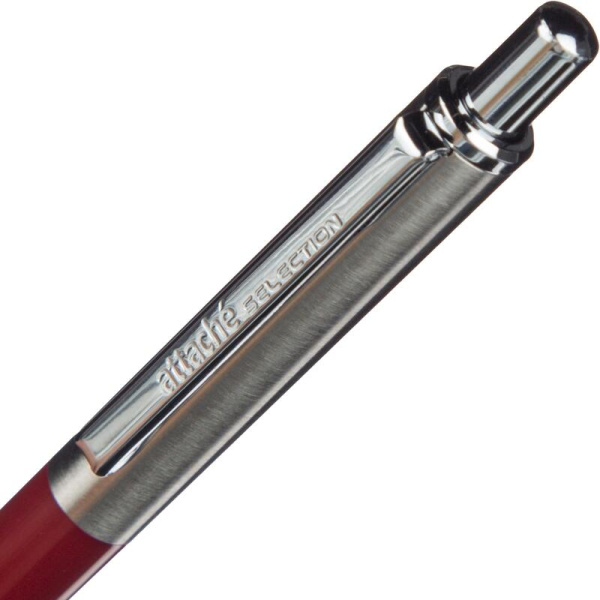 Ручка шариковая автоматическая Attache Selection Original цвет чернил  синий цвет корпуса бордовый/серебристый