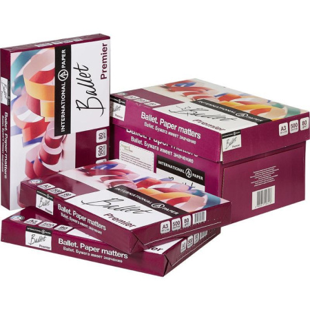 Бумага для офисной техники Ballet Premier (А3, марка A, 80 г/кв.м, 500 листов)