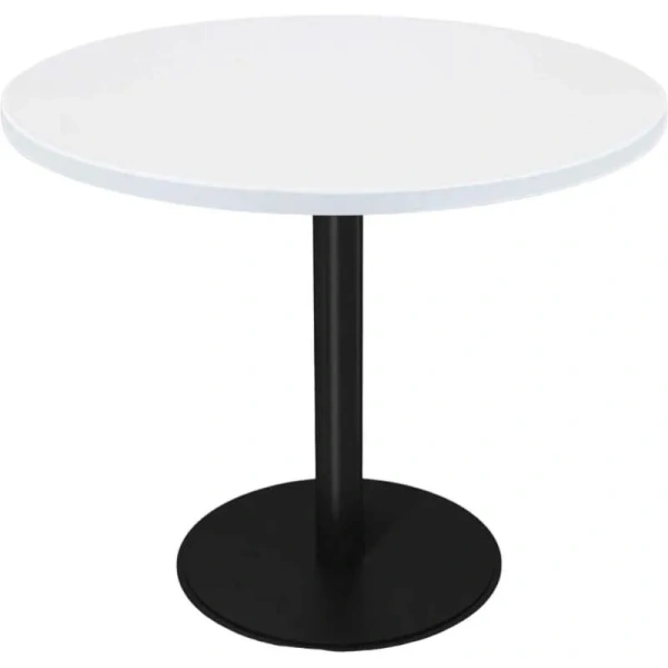 Стол обеденный Sheffilton SHT-TU43/TT (черный муар/белоснежная шагрень,  800х800х742 мм)