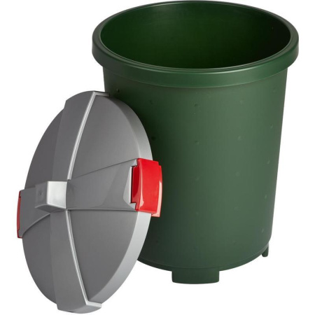 Бак 45л пластик, зеленый для пищ./непищ. прод.крышка-защелки