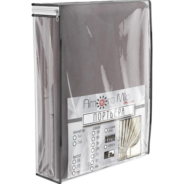 Штора Amore Mio 200x270 см бежевая (1 штука), (6ML T99-12)