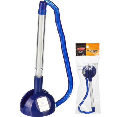 Ручка шариковая на липучке Beifa синяя (синий корпус, толщина линии 0.7 мм)