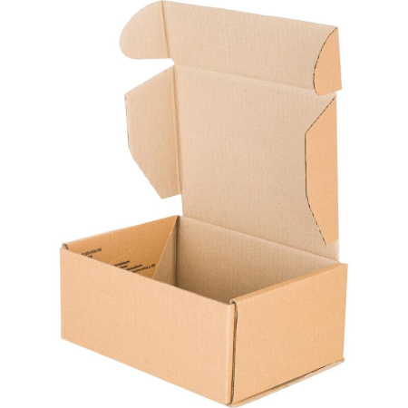 Гофрокороб самосборный почтовый тип Д 220х165х100 мм Т-23 профиль В  бурый (50 штук в упаковке)