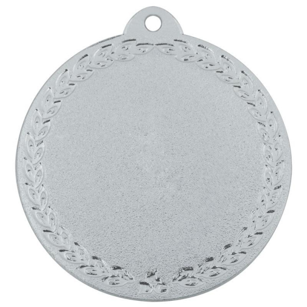 Медаль призовая 2 место 45 мм серебристая