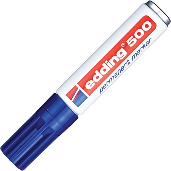 Маркер перманентный Edding E-500/3 синий (толщина линии 2-7 мм)