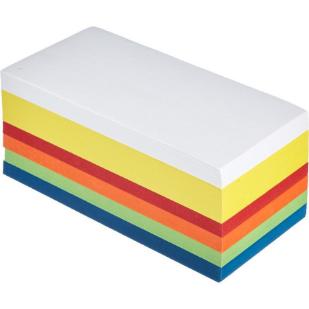 Карты модерационные для записей 95x205 мм разноцветные (прямоугольные, плотность 130 г/кв.м)