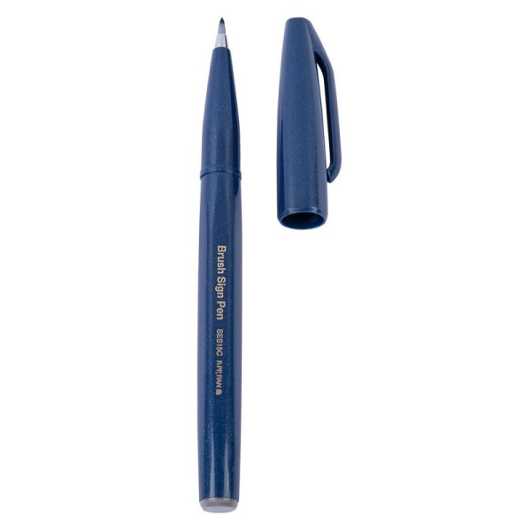 Фломастер-кисть Pentel Touch Brush Sign Pen 0.5 мм темно-синий