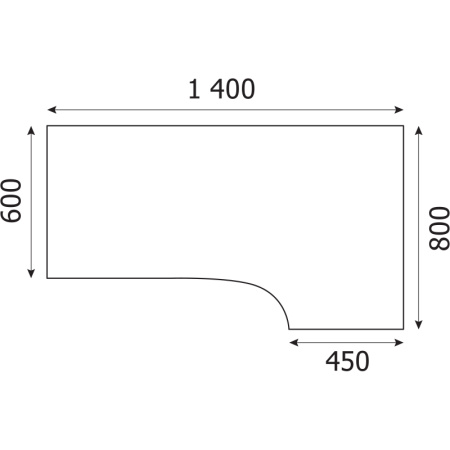 Стол эргономичный Канц правый (венге, 1400х800х750 мм)