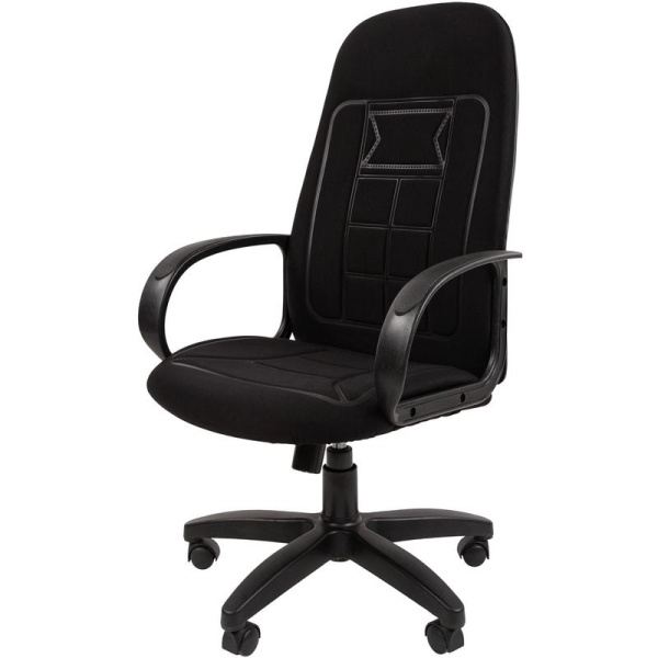 Кресло для руководителя Chairman 727 черное (ткань, пластик)