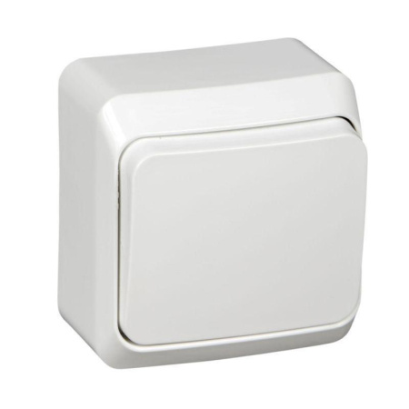 Выключатель одноклавишный Schneider Electric Этюд 10А IP20 открытого  монтажа белый (BA10-001B) Выключатель одноклавишный Schneider Electric Этюд 10А IP20 открытого  монтажа белый (BA10-001B)