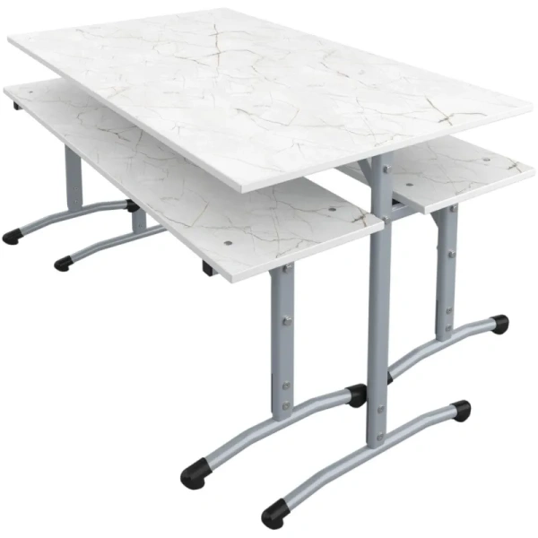 Стол обеденный подвес под скамью оникс азул/серый 1200х700х760 мм