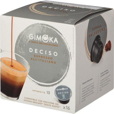Кофе в капсулах для кофемашин Gimoka Dolce Gusto Espresso Deciso (16 штук в упаковке)