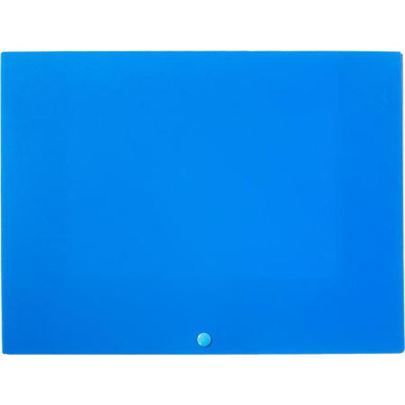 Папка-короб на кнопке Attache А4 пластиковая синяя (0.5 мм, до 100 листов)