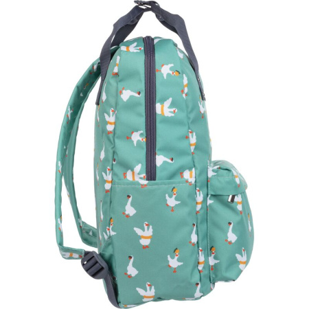 Рюкзак Комус Класс (№1 School) Квадро Гуси зеленый
