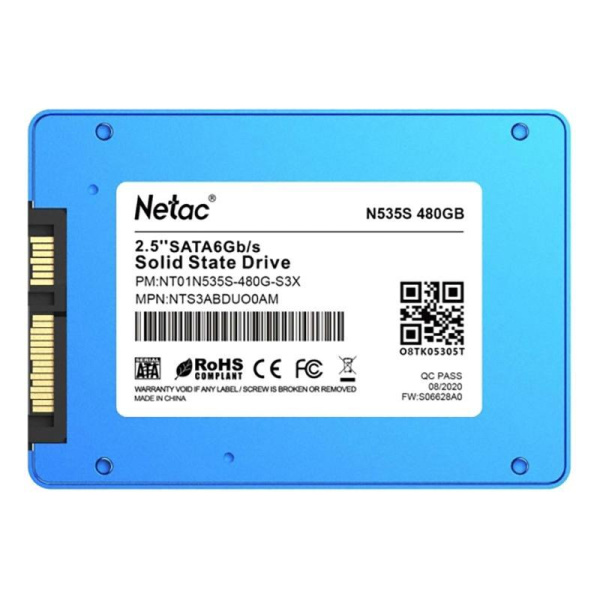 SSD накопитель Netac N535S 480 ГБ (NT01N535S-480G-S3X)