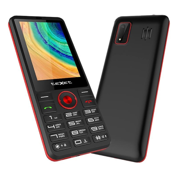Мобильный телефон Texet TM-B322 черный/красный