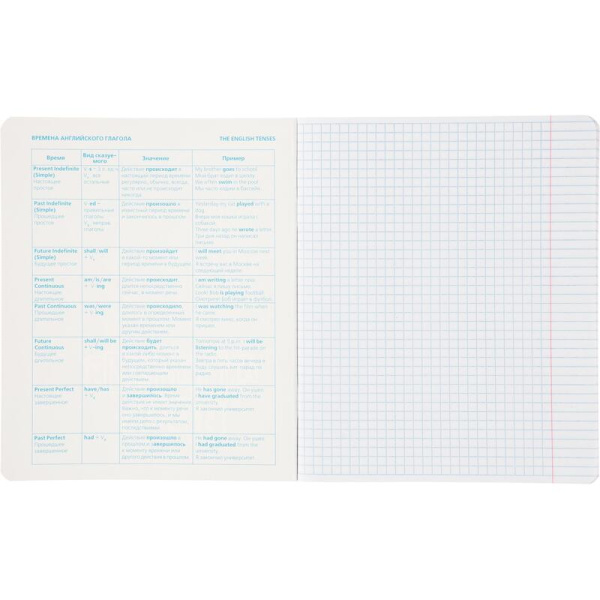 Тетрадь предметная по английскому языку №1 School Панк А5 48 листов  разноцветная в клетку УФ-сплошной глянцевый лак