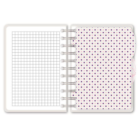 Бизнес-тетрадь Attache Selection Flower Dreams A6 120 листов белая в клетку на спирали (125х142 мм)