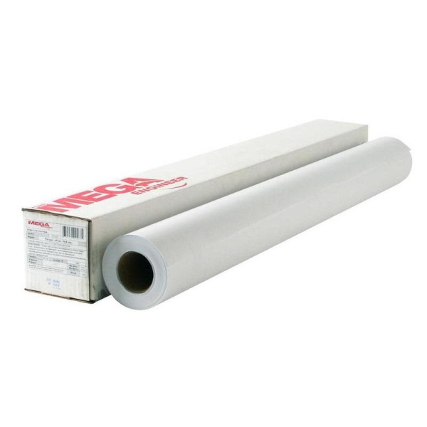 Бумага широкоформатная MEGA Engineer Bright white (длина 45 м, ширина 594 мм, плотность 90 г/кв.м, белизна 146% CIE, диаметр втулки 50.8 мм)