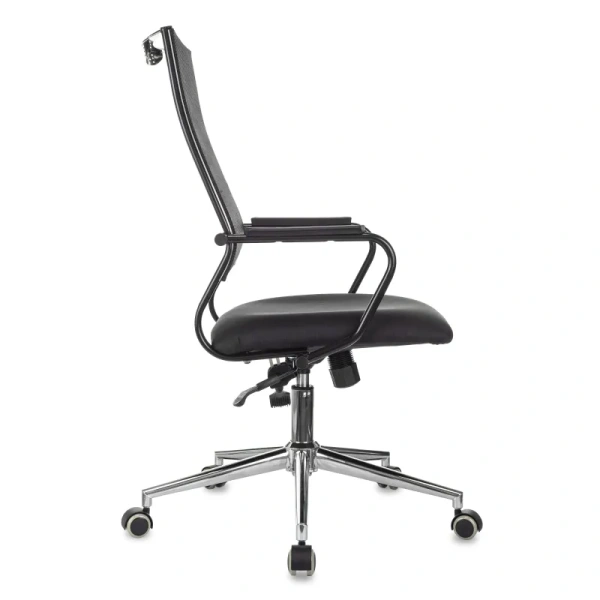 Кресло для руководителя Бюрократ CH BALANCE-LUX чёрное (сетка/ткань,  металл)